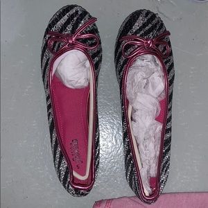 zebra print and pink slippers